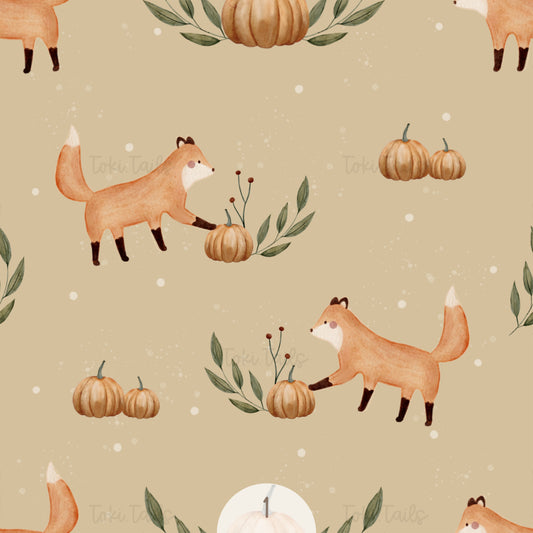Little  foxes and pumpkins Non exclusive pattern